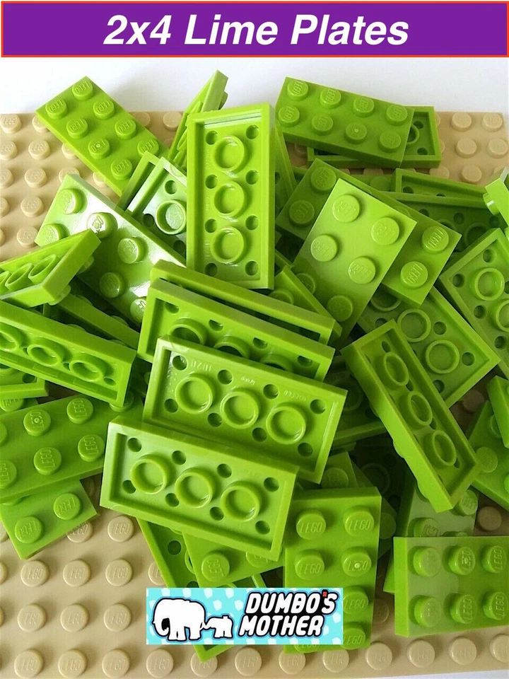 LEGO 2x4 Lime Plates Plate City Creator Walls Building NEW X20 - Image 1 of 1