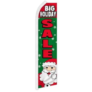 10 x "BIG HOLIDAY SALE" advertising super flag swooper banner business sign deal - Picture 1 of 10