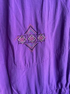 LL Bean Jacke bestickt Toggles Southwestern Aztec Windbreaker Vintage - Bild 1 von 14