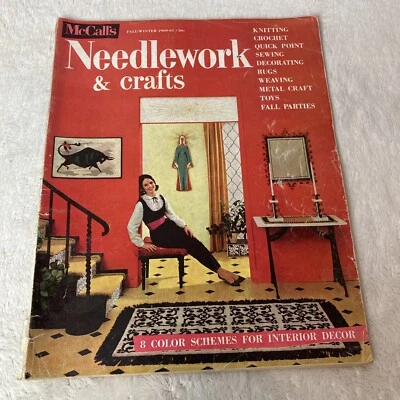 McCall's Needlework & Crafts Magazine Fall Winter 1960 Crafts Knitting Sewing - Image 1 of 4