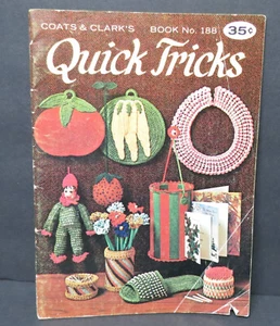 Coats & Clark's Book NO 188 Quick Tricks Vintage Crochet Magazine Many Projects - Picture 1 of 3
