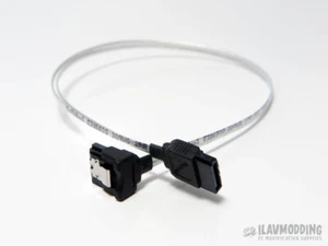Ultra Slim SATA 3.0 Kabel mit Schloss 180° bis 90° 35cm - Bild 1 von 2