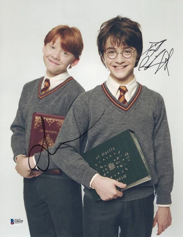 RUPERT GRINT DANIEL RADCLIFFE SIGNED AUTO 'HARRY POTTER' 11X14 PHOTO BECKETT BAS Cover