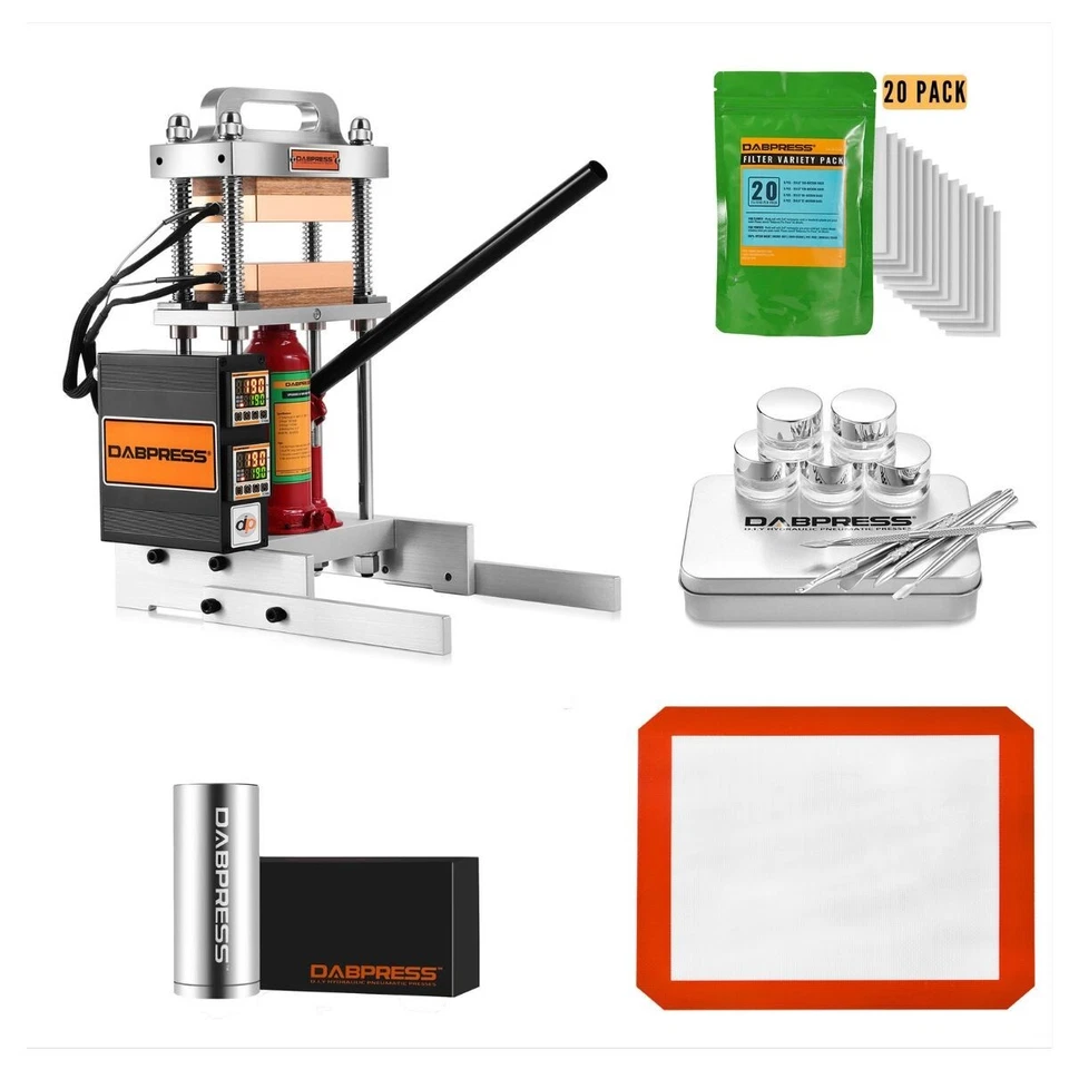 Dabpress 4 Ton Hydraulic Heated Press Machine for Beginner - BJ4T35