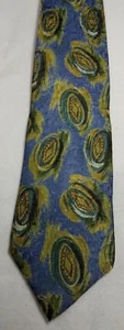 Ermenegildo Zegna Tie Blue Green - Picture 1 of 8