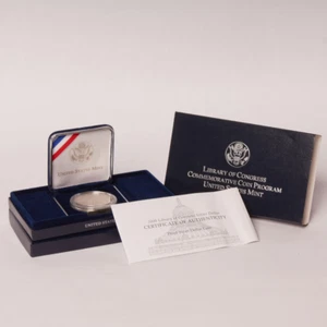 2000 Library of Congress Commemorative Proof Silver Dollar - Picture 1 of 3