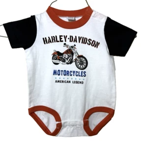 Harley-Davidson Boys 3m/6m Short Sleeve One Piece Romper Outfit Toddler Baby - Picture 1 of 3