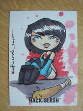 5FINITY 2010 HACK / SLASH HAND DRAWN SKETCH CARD KATIE COOK