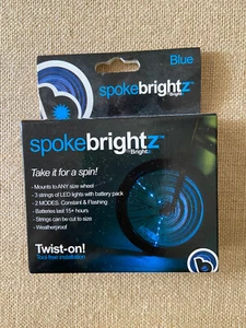 Spoke Brightz LED Bicycle Spoke Lights Battery Pack Twist On Blue NIB New - Picture 1 of 4