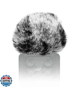 Blucoil Outdoor Microphone Furry Windscreen Muff - Mic Fur Cover Compatible w - Picture 1 of 5