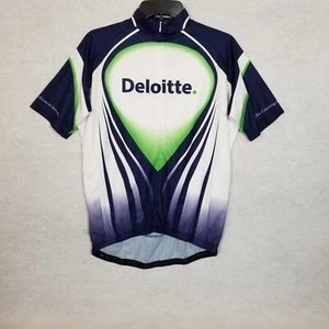 VOMAX Deloitte Financial Advisory Consulting S/S Cycling Shirt Blue White Size L - Picture 1 of 8
