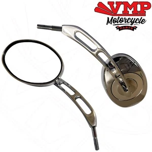 Keeway Superlight 125 Mirror Pair Rear View Wing Mirrors Left and Right Chrome - Picture 1 of 4