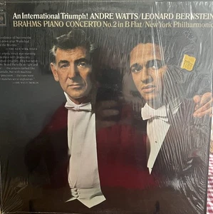 Johannes Brahms Andre Watts Leonard Bernstein New York Philharmonic Piano LP NM - Picture 1 of 4