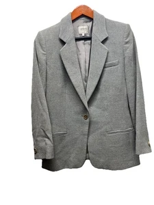 Vintage Armani Collezioni Damen Blazer 10 Wollmischung Grau - Bild 1 von 6