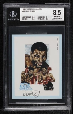 1991 Boxing Champions Heavyweights Blue Back Iron Mike Tyson #20 BGS 8.5 - Image 1 of 2