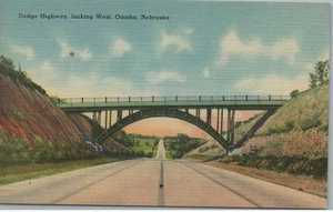 Dodge Highway Blick nach Westen Omaha Nebraska Postkarte - Bild 1 von 2