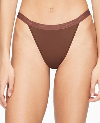 Bikini Tanga Natural Calvin Klein L12470 Mujer Marrón Forma a Cuerpo Talla Mediana Foto 1 de 2
