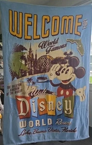 Disney World Mickey Mouse Fleece Überwurf Decke 40"x60" Lake Buena Vista Retro - Bild 1 von 1