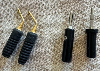 1 Pair of 24k Gold Speaker Cable Pin Connector, 1 Banana Plug Connector, 1 Extra - Image 1 of 4
