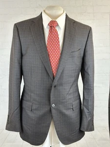 Ermenegildo Zegna Men’s Brown Plaid Two Button Blazer 40R Athletic Fit $4,398 - Picture 1 of 10