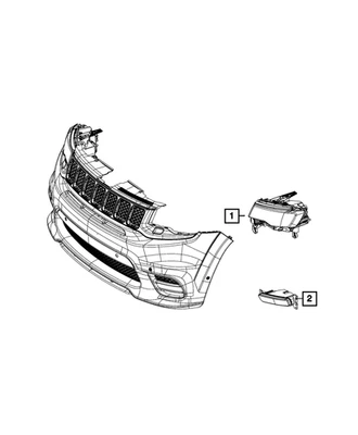 Genuine Mopar Headlamp Left 68426879AD - Image 1 of 4