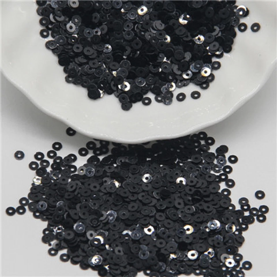 Lentejuelas redondas planas de 3/4/5/6 mm para decoración de manualidades, costura y ropa Foto 1 de 4