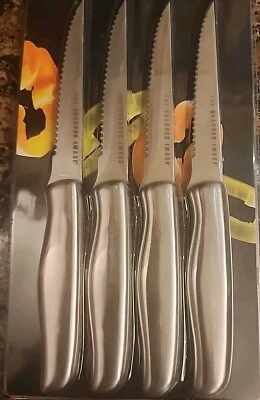 Conjunto de 4 facas para bife de aço inoxidável Sharper Image NOVO - Imagem 1 de 3