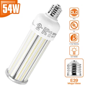 UL 54W LED Corn Bulb 6000K Replace 250W MH HPS Warehouse Highbay Light E39 Large - Picture 1 of 9