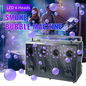 4 Wheel Fog Smoke Bubble Machine 3000W DMX Remote Control RGB for Wedding Stage - Picture 1 of 12