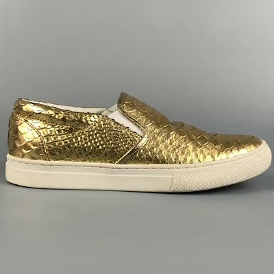 MARC JACOBS Numero 7 Sneakers In Pelle Testurizzata Dorata Slip On - Immagine 1 di 4
