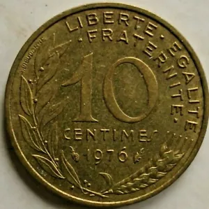 France 1976 10 Centimes coin - Picture 1 of 2