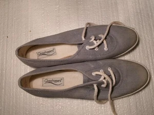 Vintage Grasshoppers Womens Blue Canvas Lace Up Casual Sneaker Size 9 S (slim) - Picture 1 of 10