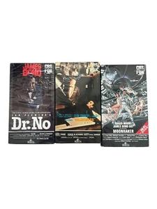 James Bond 007 VHS Lot Dr. No, Goldfinger, Moonraker - Picture 1 of 2