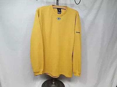 Green Bay Packers Reebok Oro Amarillo Para Hombre Manga Larga Bordado Cuello Redondo Med Foto 1 de 4