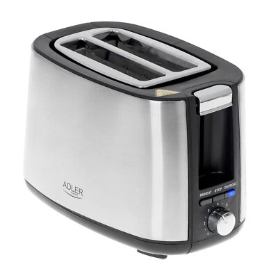 Adler Toaster Edelstahl mit Brötchenaufsatz AD 3214 - Bild 1 von 4