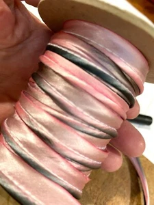 silk satin piping flange hand dyed lip 1/8" tubing parisian 1yd USA - Picture 1 of 5