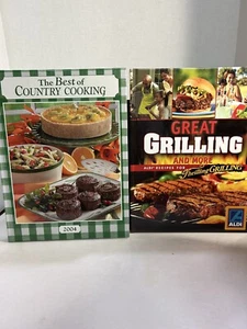 2 Aldi Cookbook Grilling Meat & Country Cooking Food Family Desserts NEW HC - Imagen 1 de 11