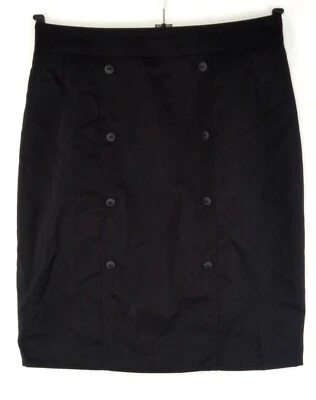 Винтажная 1990-е французская классическая профессиональная черная женская юбка талия 27-28 - Изображение 1 из 4