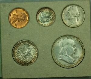 1951 US Mint Set (Half of Double Mint Set) In OGP Mint Set Toned Coins 