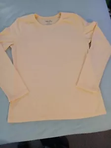 Camiseta Faded Glory elástica mujer manga larga naranja claro talla grande - Imagen 1 de 5