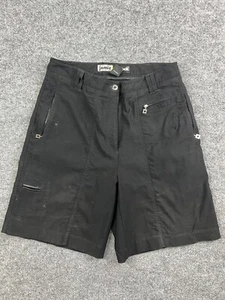 Jamie Sadock Shorts Women's 6 Black Golf Zip Pockets Mid Rise Cotton Blend - Picture 1 of 6