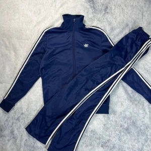 Vintage Adidas Track Suit 80s 90s Size L Navy Made in England Retro Sport - Picture 1 of 12