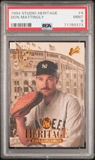 1994 STUDIO HERITAGE 4 DON MATTINGLY PSA - 9