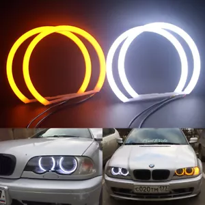 Switchback Halo Ring Cotton Light SMD LED Angel Eyes DRL For BMW E36 E38 E39 E46 - Imagen 1 de 10
