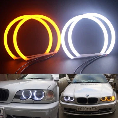 Switchback Halo Ring Cotton Light SMD LED Angel Eyes DRL For BMW E36 E38 E39 E46 Foto 1 de 4