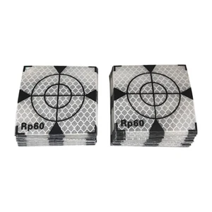 New 100PCS RP30 White 60x60mm Reflective Target Triangle Black for Total Station - Picture 1 of 5
