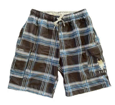 Bañador corto US POLO para hombre azul negro forrado de malla a cuadros talla XL Foto 1 de 4