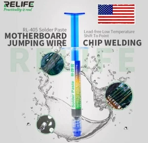 Relife Solder Paste, RL-405, 138c low temp, lead free - Picture 1 of 6