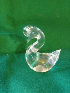 Kunstglas Schwan, klare Figur, 3" groß, #3056 - Bild 1 von 3