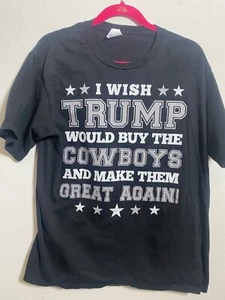 TRUMP MAKE THE DALLAS COWBOYS GREAT AGAIN FOOTBALL T-SHIRT L SPASS - Bild 1 von 4